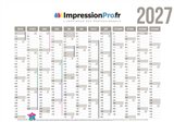 Calendrier 40 x 60cm contrecollé rigide
Impression quadri recto seul 

Calendrier type "banque" personnalisé
