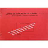 Carnet petit format personnalisé au nom de votre société - 50 liasses de 4 feuillets
Transport national de marchandise

Procédure pour commande de carnets personnalisés :
- "Charger" un fichier comportant vos données de personnalisation 
- Valider votre panier                                                   
- Dès la commande passée (paiement validé), nous vous transmettrons par mail une épreuve numérique pour validation

Tarif HT - Frais de port inclus dans le tarif
