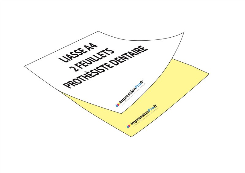 Liasse A4 2 feuillets prothesiste dentaire